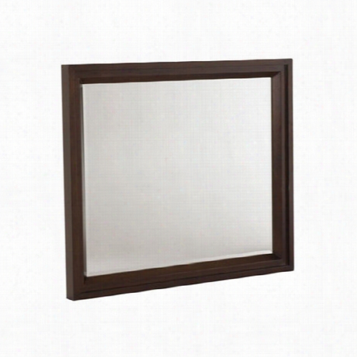 American Drew Tribecca Landscape Mirror With Supports In Root Beer Finish