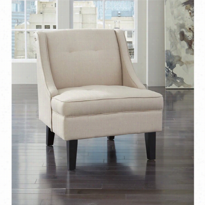 Ashley Clarinda Fabric Accent Chair In Cream