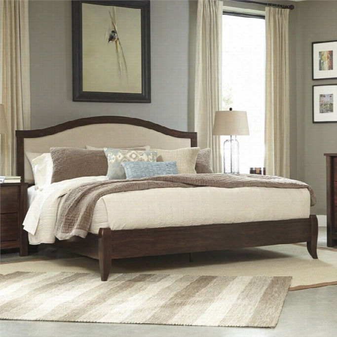 Ashley Corraya Upholstered  King Panel Bed In Brown