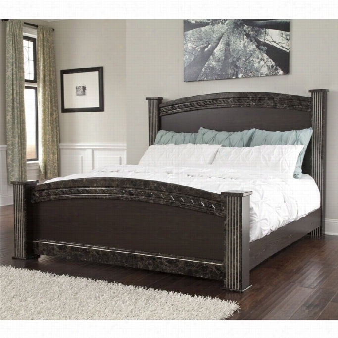 Ashley Vachel Forest Kinf Poster Panl Bed In Dark Brown