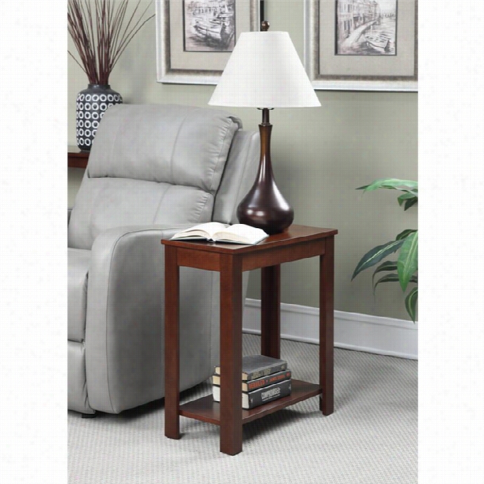 Convenience Concepts Design2go Baja Chairside End Stand  In Mahogany