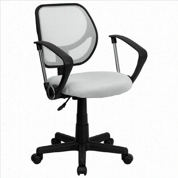 Flash Appendages Mid-back White Mesh Office Chair