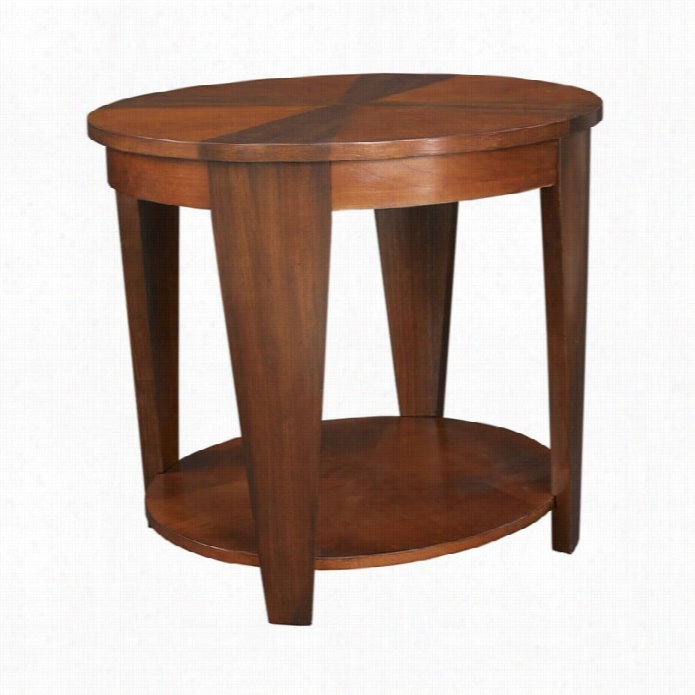 Hammary Oasis Oval End Table In Cherry/walnut