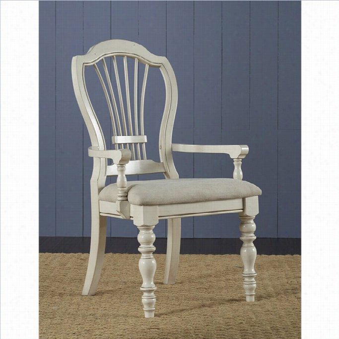 Hillsdale Pine Island Wheat Back Arm Dinihg Chair (set Of 2)