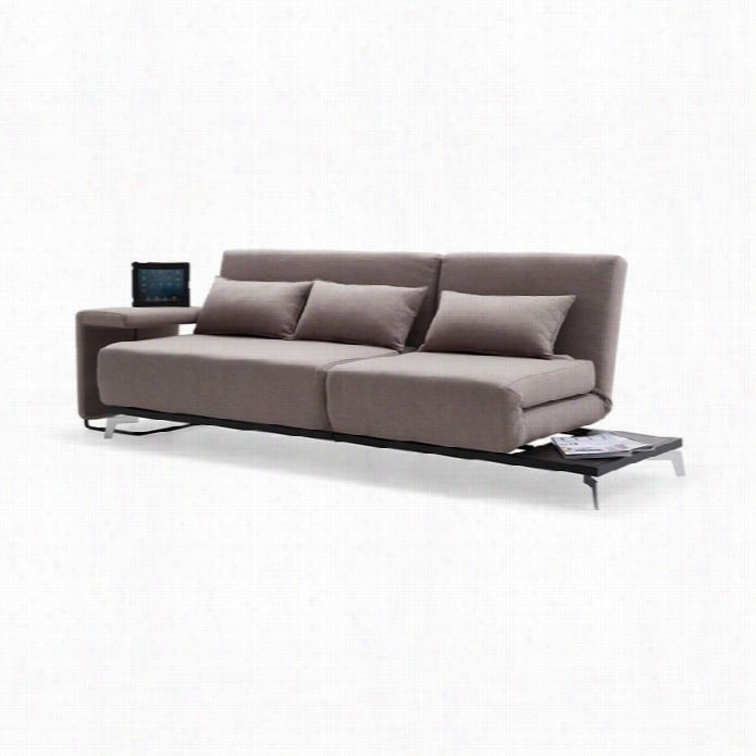 J&m Furniture Ido Jh033 Fabric Sleeler Sofa In Beige