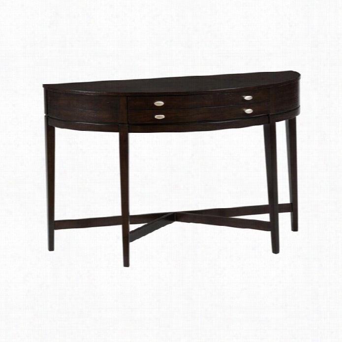 Jofran Kent County Miniatures Emilune Console Table In Dark Oak