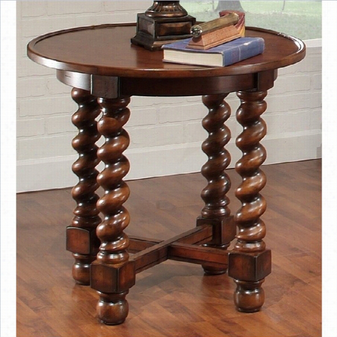 Largo Furniture Normmandy Round End Table In Antique Oak