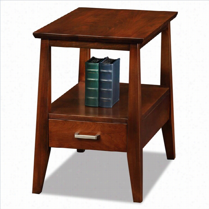 Leick Furniture Delton Solid Wood Square End Table In Siennna