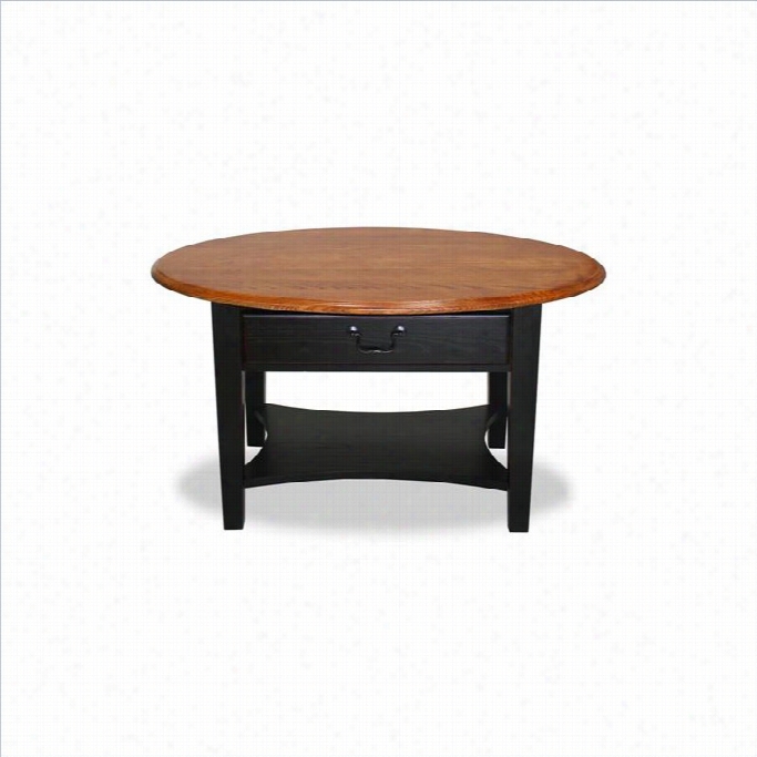 Leick Furniture Oval Cofefe Table In Slate Black Finish