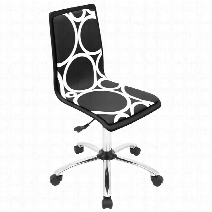 Lumisource Computer Office Chair In Printed Black Circles