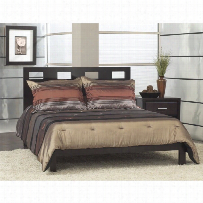 Modus Movables Nevis Riva Modern Low Profile Platform Bed In Espresso-full