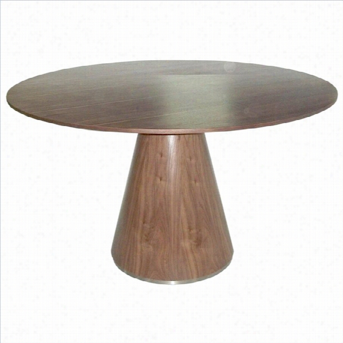 Moe's Otago Round Dining Table In Walnut