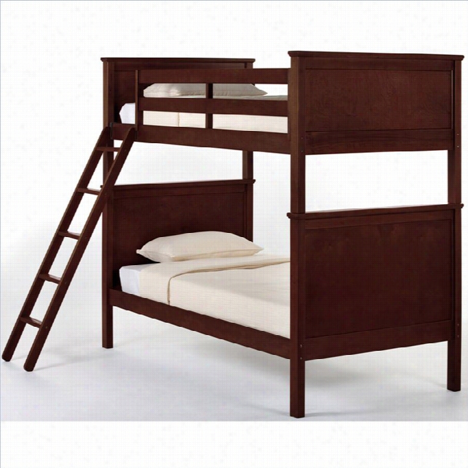 Ne Kids School House Casey Bunk Bed In Cherry-twin Over Twin