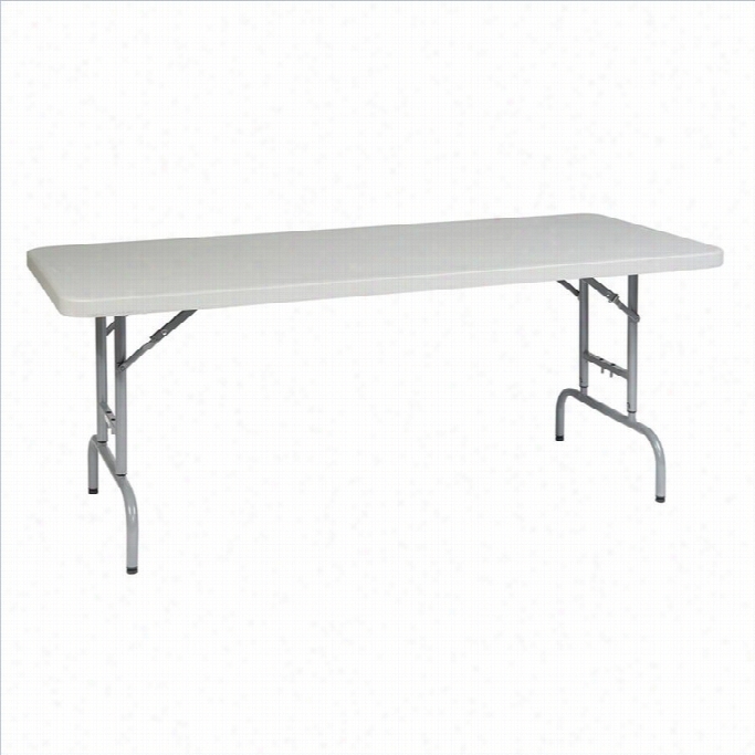 Office Star Adjustable Multi Purpose Table  In White