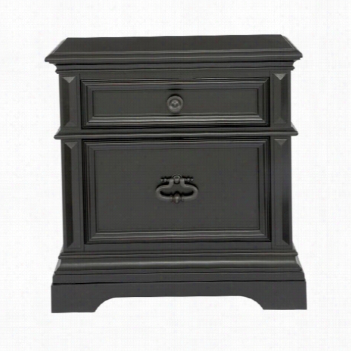 Pulsaki Brookfielld Nightstand In Ebony Finish