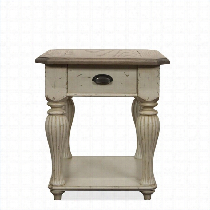 Riverside Furniture Coventry Two Tone End Table N Dover White