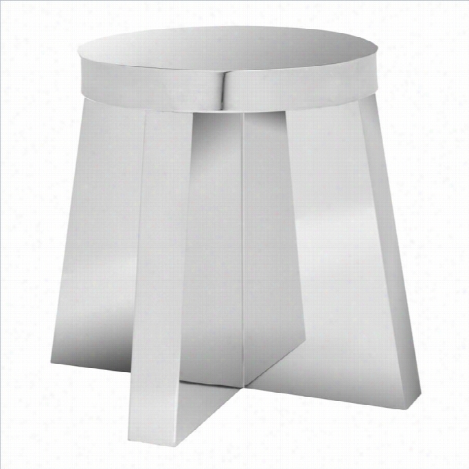 Safavieh Derek Stainless Steel Stool In Silver