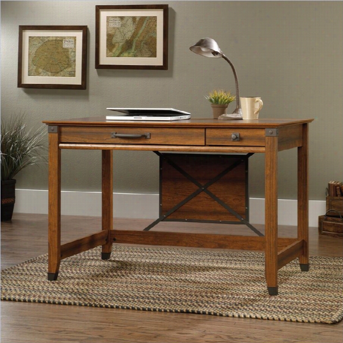 Sauder Carson Fforge Writing Desk In Wasihngton Cherry