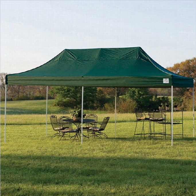 Shelterlo G1c 10'x20' Pro Pop-up Canopy Strqight Ldg With Cover In Greej