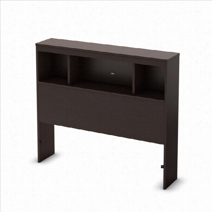 South Shore Cakao Bookcase Twin Headbo Ard In Cchocoltae Finish