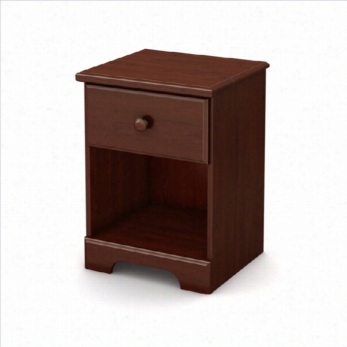 South Shore Summer Breeze Night Stand In Royal Cherry