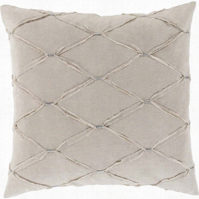 Surya Aiken Woven Cotton Euro Sham In Gray