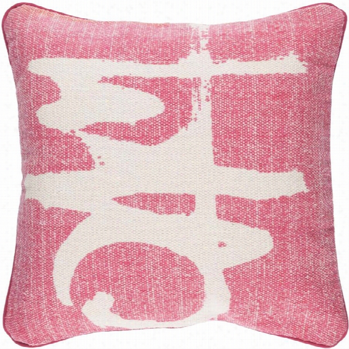 Surya Bristle Down Fill 20 Square Pillow In Pink