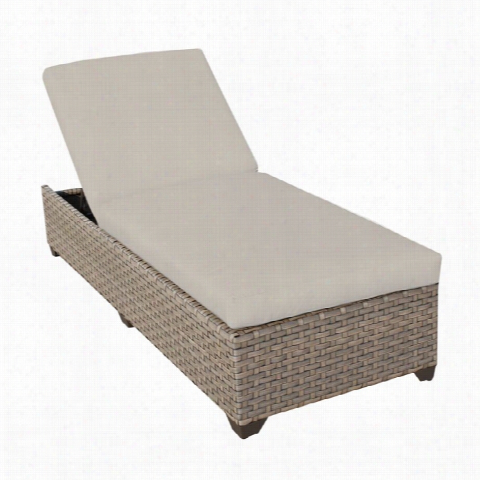 Tkc Monterey Wicker Patio Loungew In Beige