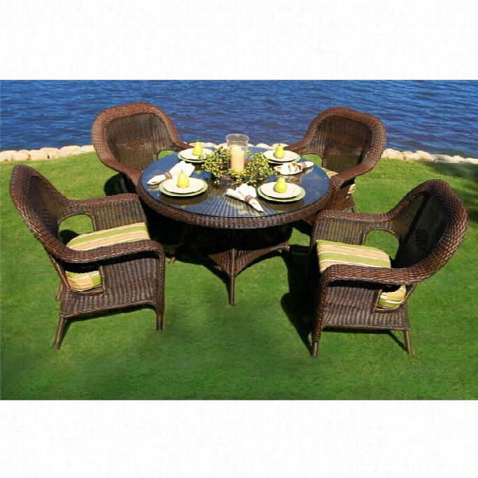 Tortuga Lexington 5 Piece Patio Dining Set-java Rave Lemn