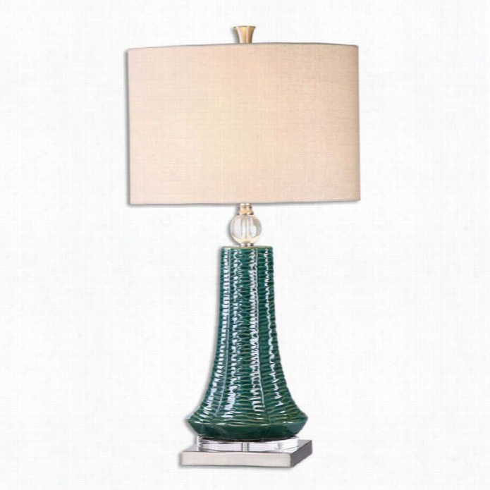 Uttermost Gosalod Textured Teal Table Lamp