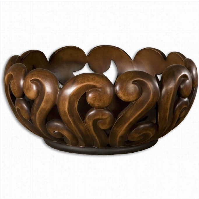 Uttermost Merida Warm Wood Tonedecorative Bowl