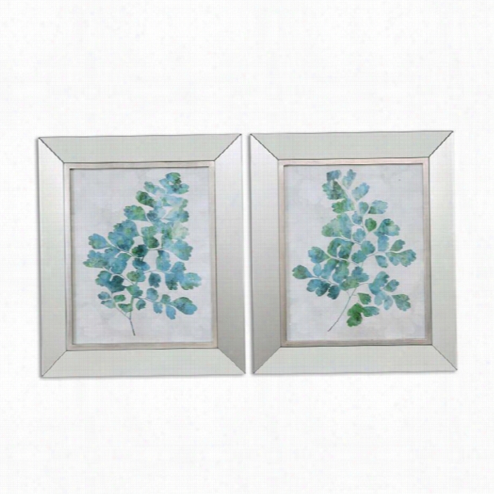 Uttermost Spring Leaves Framed Art (set Of )2