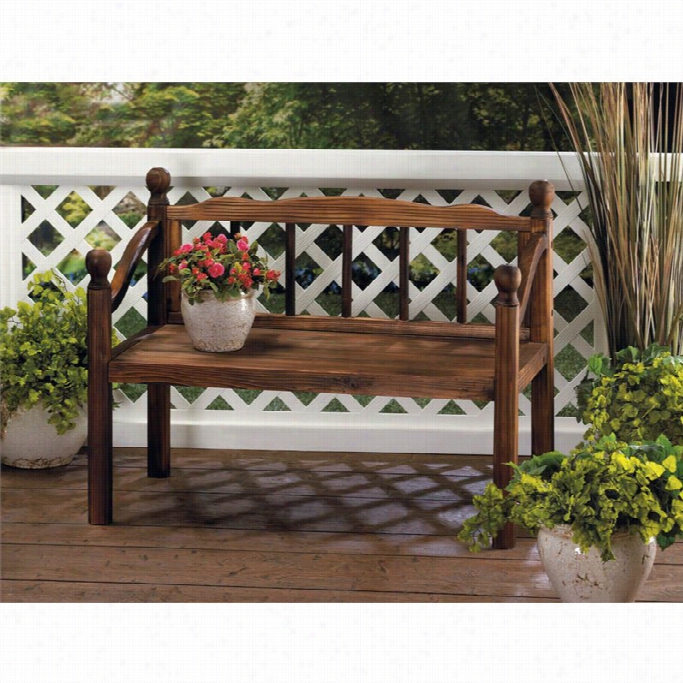 Znizg And  Thingz Fir Wood Bench Plant Stand