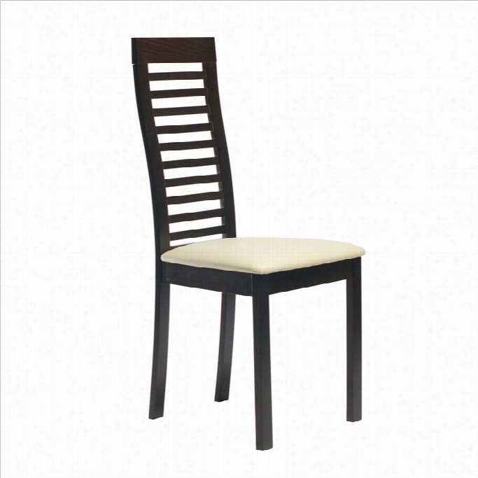 Aeon Furnitur Edenver Dining Chair In Coffee Andd Beige (set Of 2)