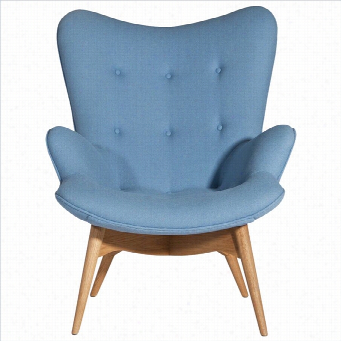 Aeon Furniture Jules Fabric Tufted Lounge Chair In Blue