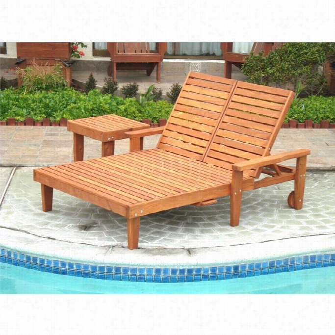 Best Redwood Double Summer Patio Chaise Olunge With Table-super Cover With A ~