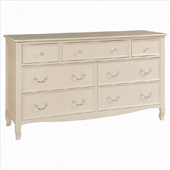 Bolton Furniture Emma 7 Drawer Double Dresser In White