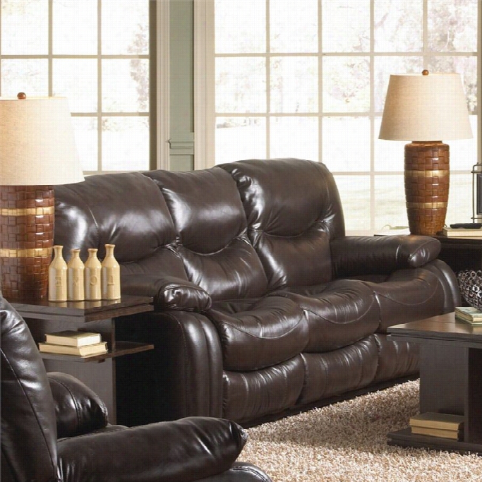 Catnapper Arlington Leather Power Recliing Sofa In Mahogany