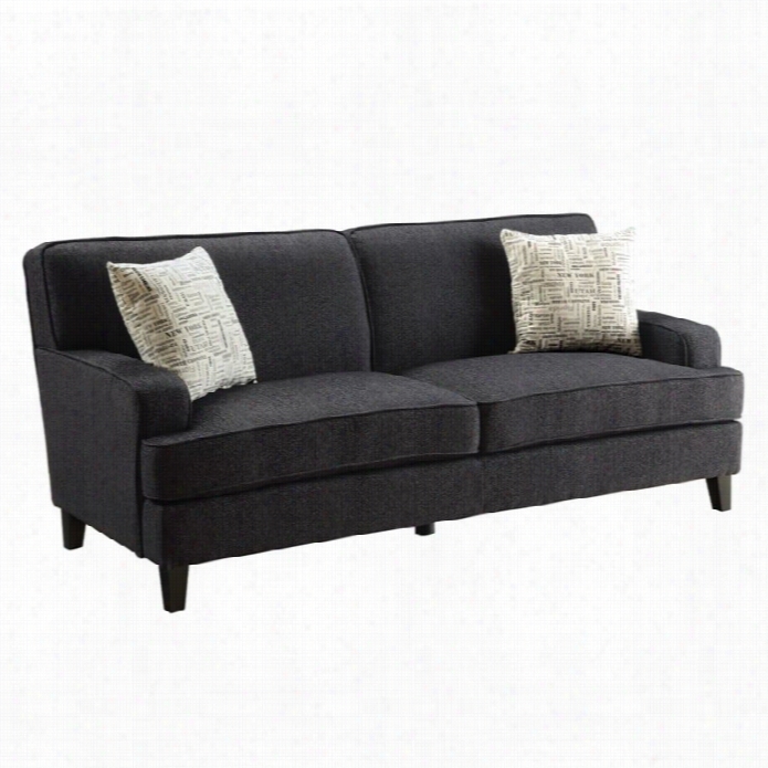 Coaster Finley Fabric Sofa In Black