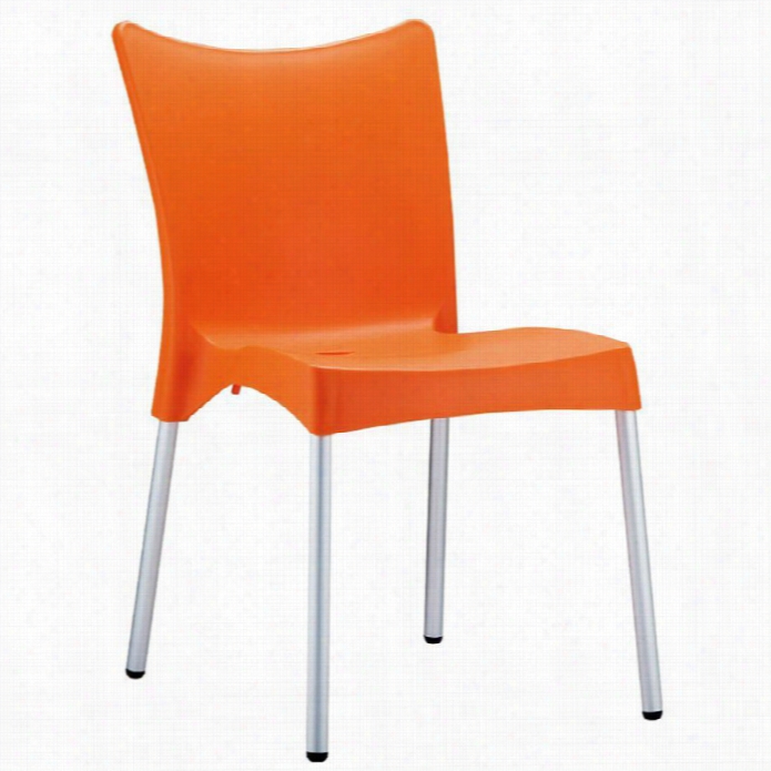 Com Pami Juliette Resin Dinijg Chair In Orange