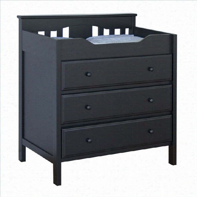 Davonc Jayden 3 Drawer Changer In Ebony