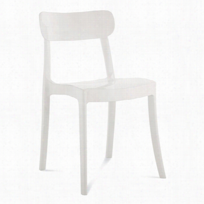 Domitalia New Retro Stacking Chair In White