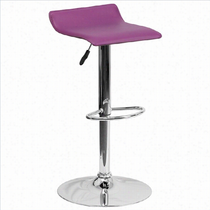 Flash Furniture Baackless Rod Stool In Purple