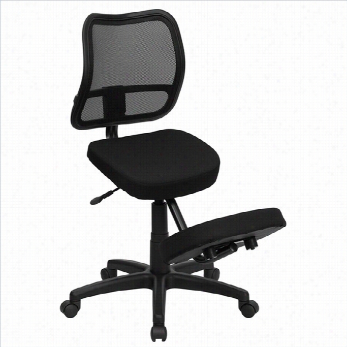 Flash Furniture Mobile Ergonomic Kneeling Task Office Chair In Black