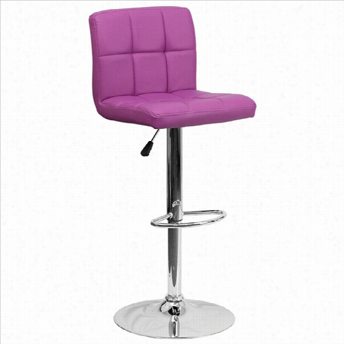 Flash Movables Quilted Bar Stool In Purple