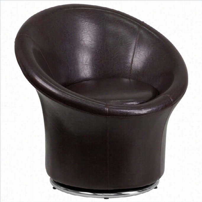 Flash Appendages Swivel Reception Chair In Brown