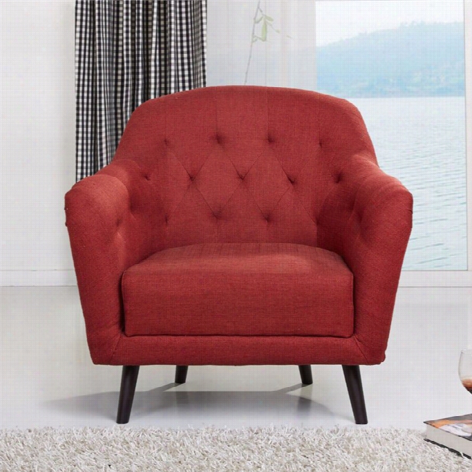 Gold Sparrow Aurora  Fabric Arm Chair In Rustic Red