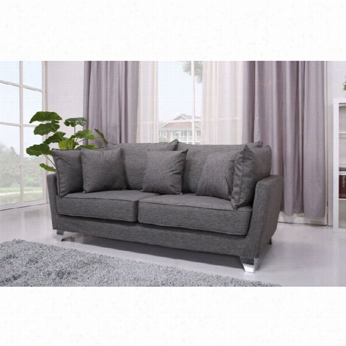 Gold Sparrow Leexington Fabric Sofa In Gray