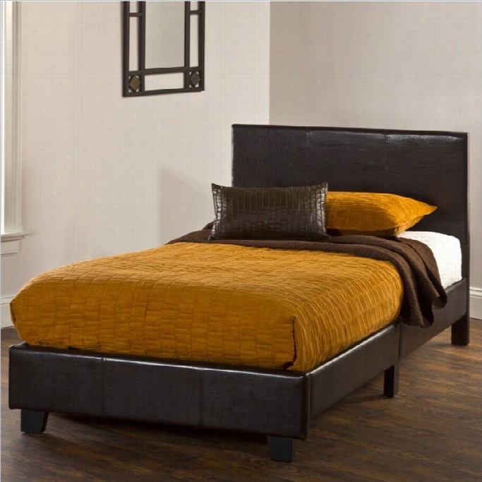 Hillsd Ale Springfield Ed In A Bod Twin Bed In Brown Faux Leather