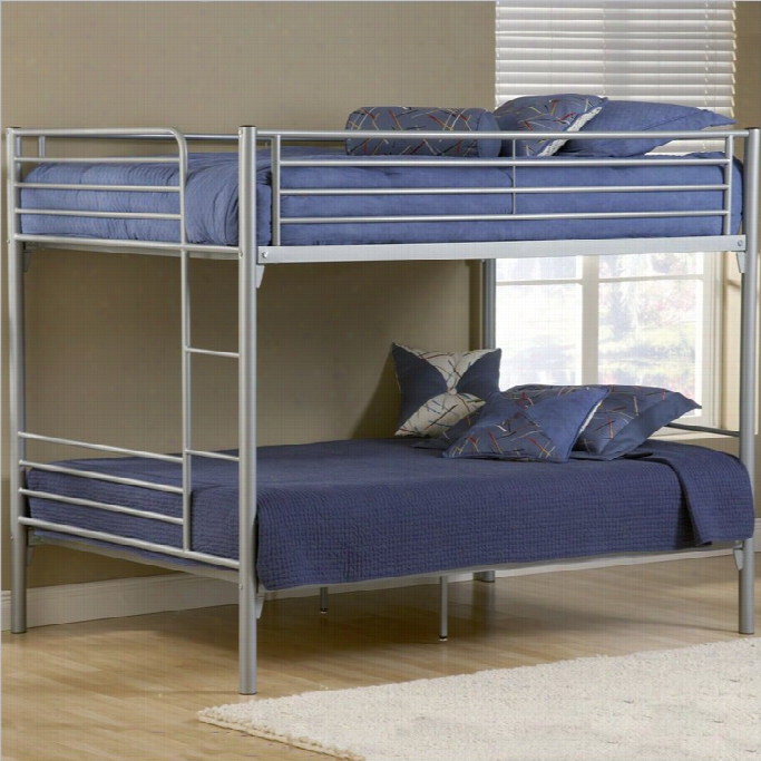 Hillsdale Universal Yiuth Full Over Full Metal Bu Nk Bed In Silver